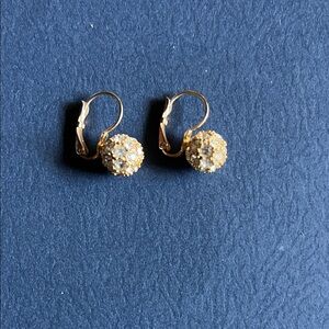Elegant Gold tone Crystal Earrings
